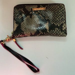 Snake print wristlet
